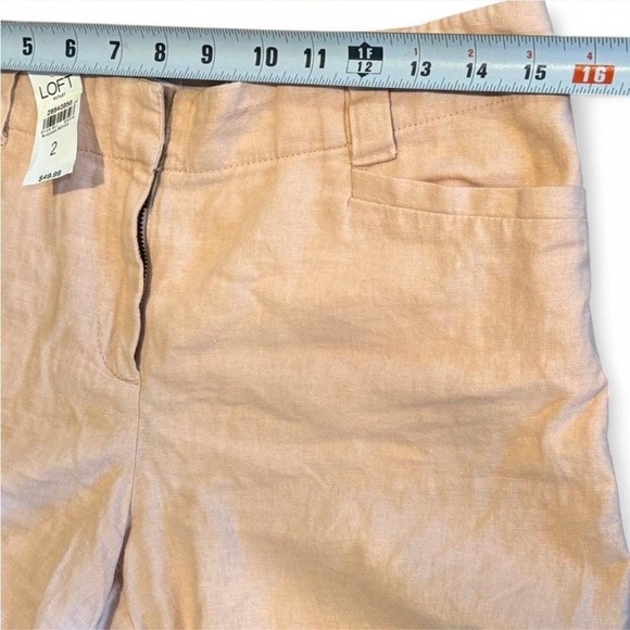 NWT Loft Pink linen blend Shorts. 2 - Picture 4 of 6